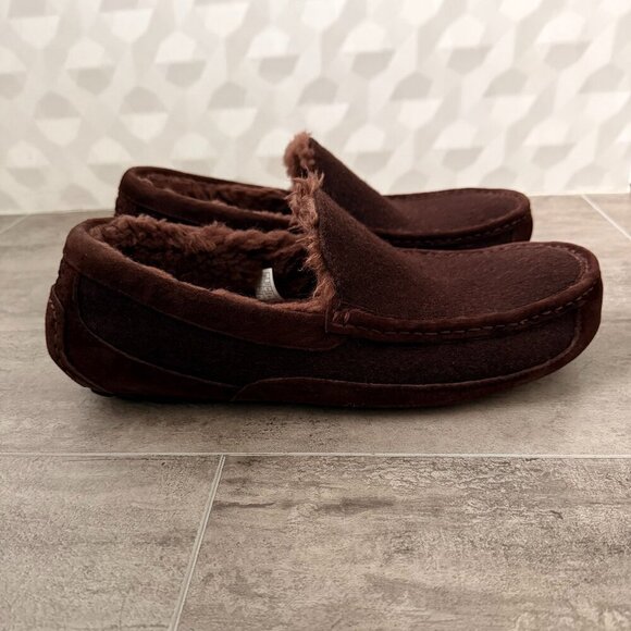 UGG Men's Brown Ascot Corduroy II Moccasin Slipper Size 12 - Picture 9 of 12